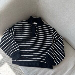 Sage The Label Striped Button-Up Sweater | Anthropologie